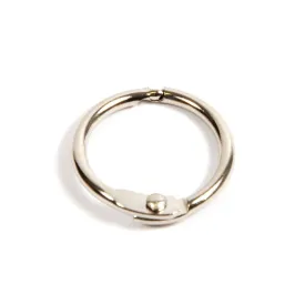 19mm Nickel Plated Hinged Joining Book Ring - Pack of 50