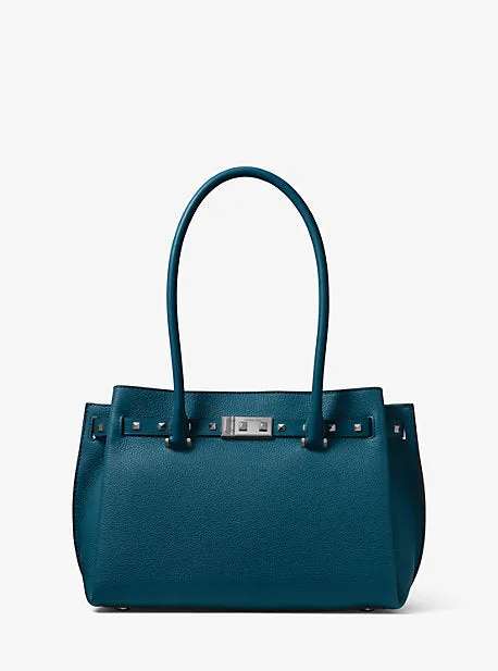 Addison Medium Pebbled Leather Tote Bag