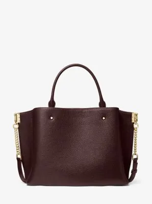 Arielle Large Pebbled Leather Satchel