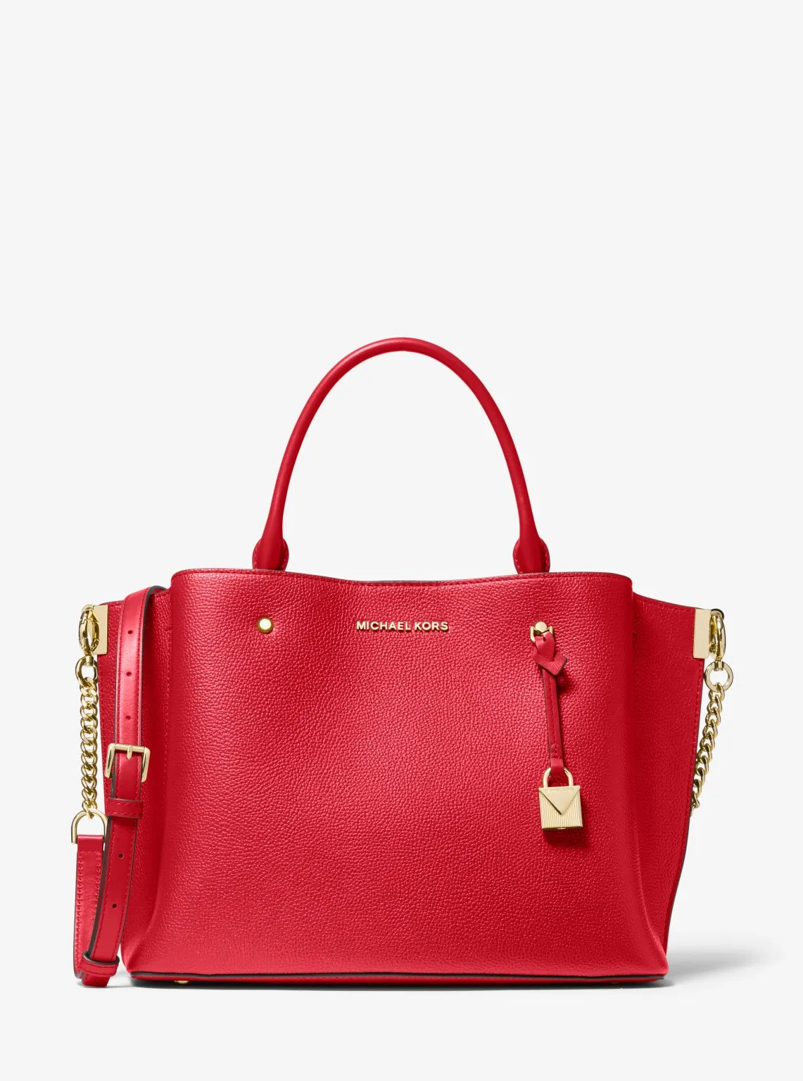 Arielle Large Pebbled Leather Satchel