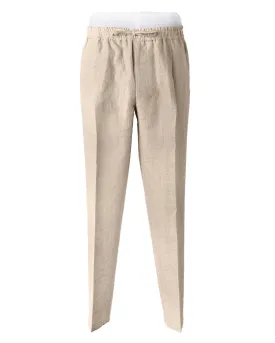 Beige Drawstring Pants