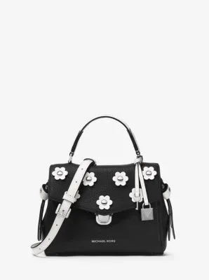 Bristol Small Floral Appliqué Leather Satchel