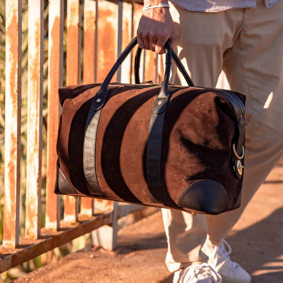 Classic Small Weekend Bag - Brown Suede by Baron