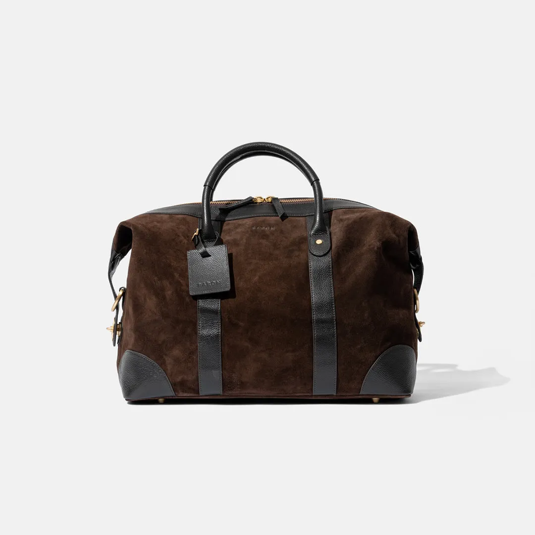 Classic Small Weekend Bag - Brown Suede by Baron