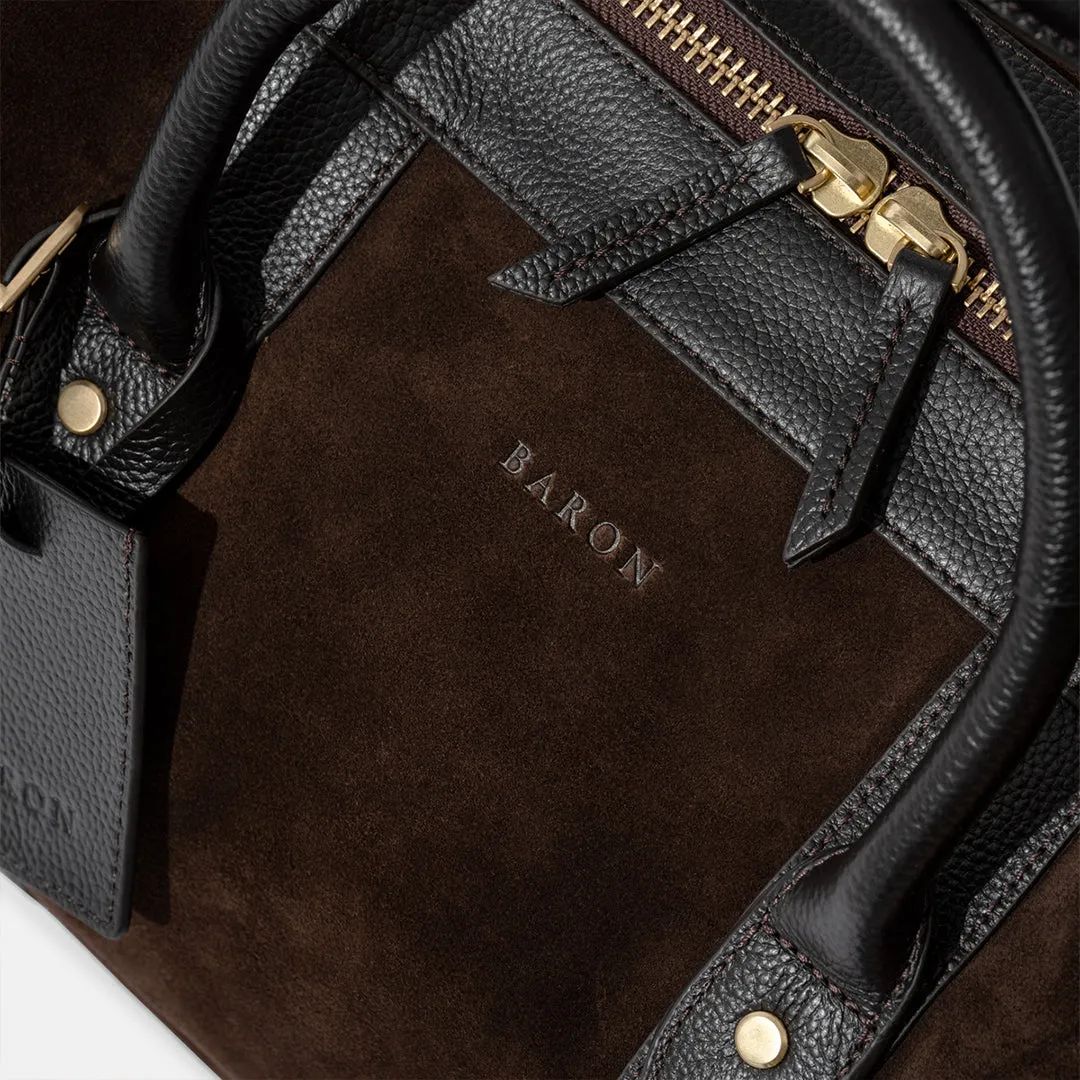 Classic Small Weekend Bag - Brown Suede by Baron