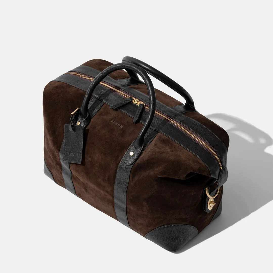 Classic Small Weekend Bag - Brown Suede by Baron