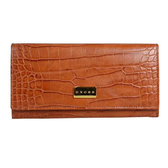 Cross Coco Signature Women Full Flap Wallet Brown