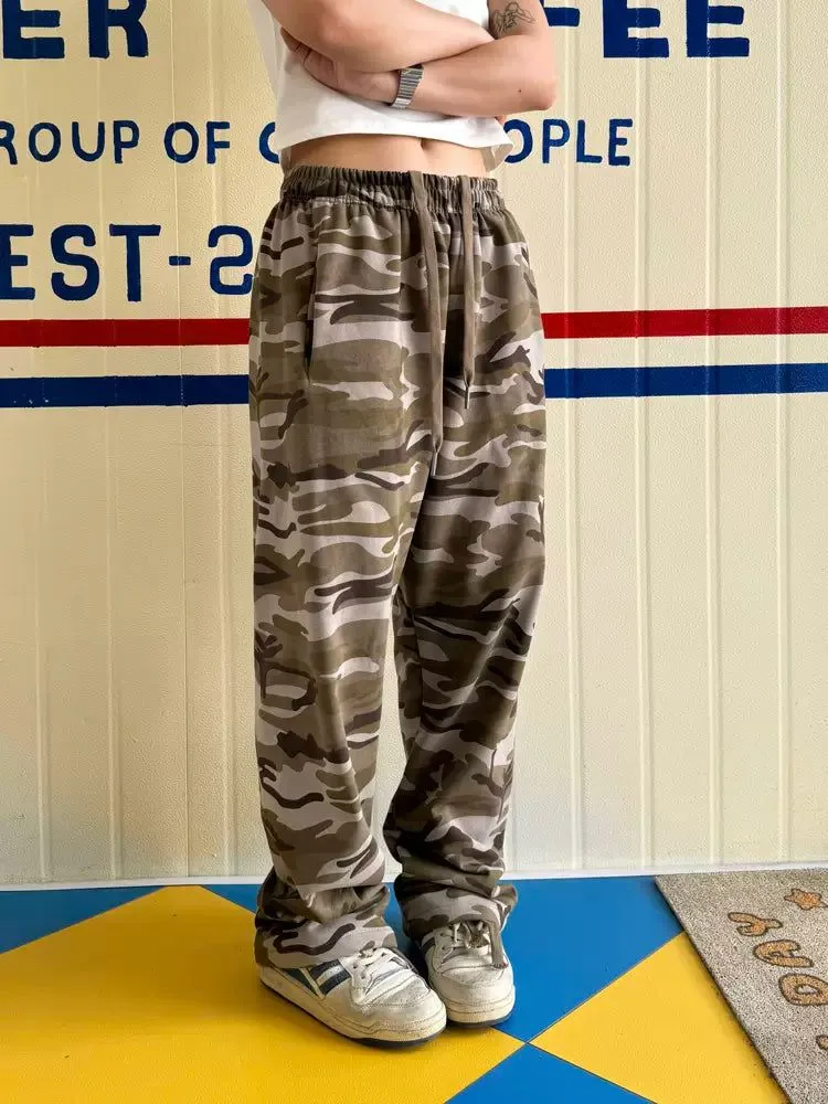 Drawstring Camouflage Sweatpants