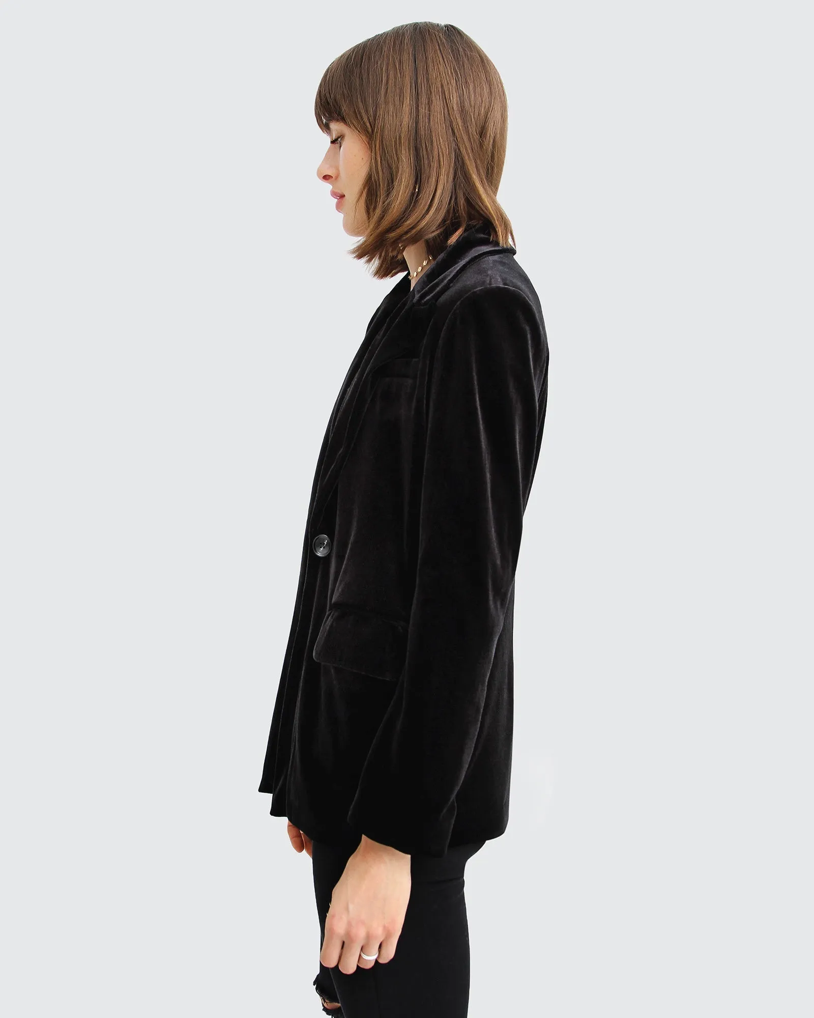 Eternity Velvet Blazer - Black