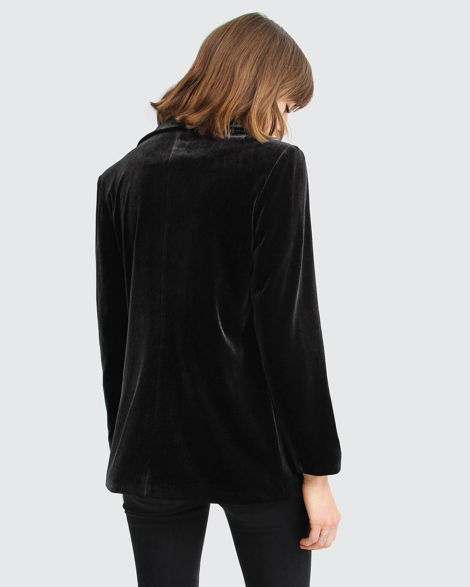 Eternity Velvet Blazer - Black