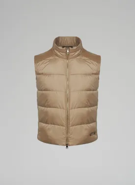 GILET IMBOTTITO IN NYLON E MAGLIA