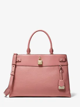 Gramercy Large Pebbled Leather Satchel