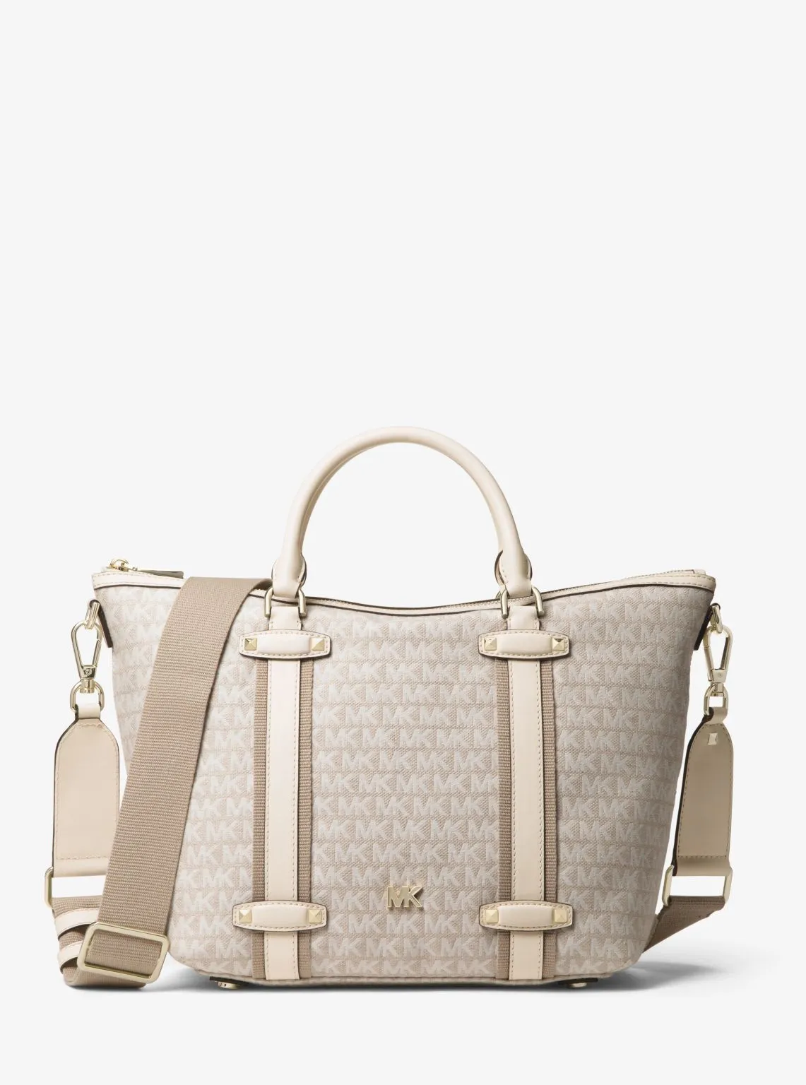 Griffin Large Logo Jacquard Satchel