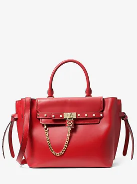 Hamilton Legacy Large Studded Leather Belted Satchel