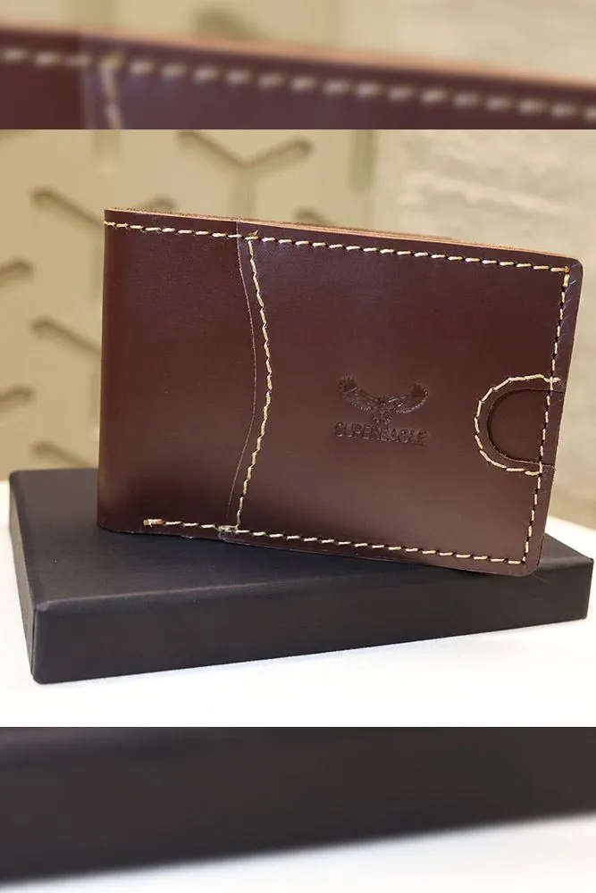 Handcrafted Single Cash Pocket Genuine Leather Wallet