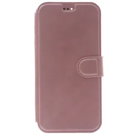 iPhone 13 Mini Case, Leather Wallet Case, Color Pink.