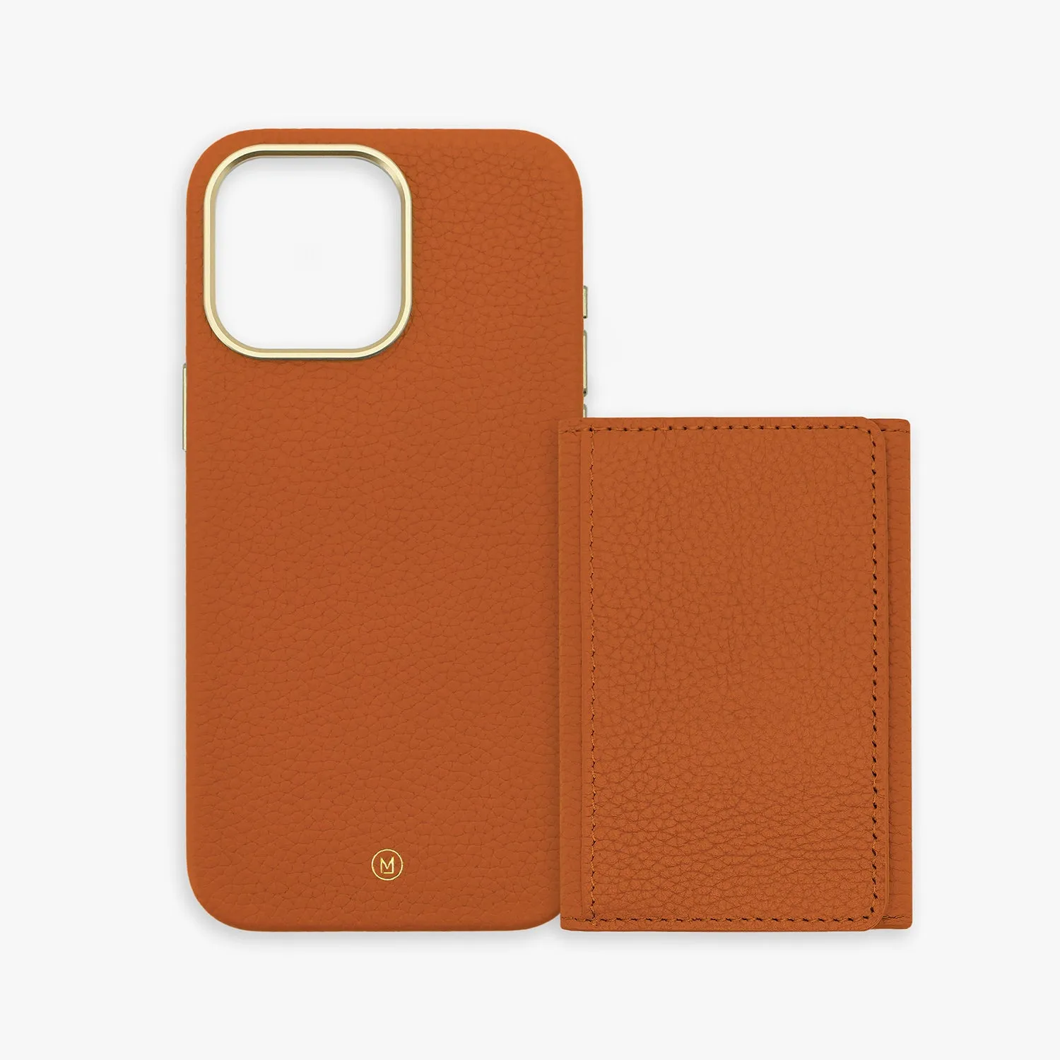 iPhone 16 Pro Leather Case with MagSafe Trifold Wallet Set