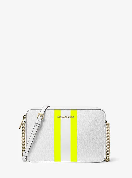 Jet Set Large Logo Stripe Crossbody Bag