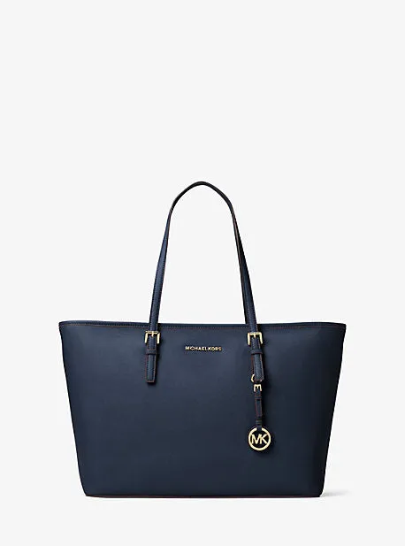 Jet Set Medium Saffiano Leather Top-Zip Tote Bag