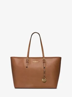 Jet Set Medium Saffiano Leather Top-Zip Tote Bag