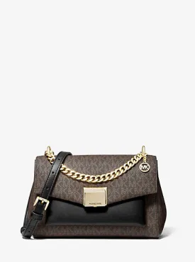 Lita Medium Two-Tone Logo Crossbody Bag