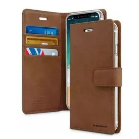 Mercury Blue Moon Diary Case for iPhone 12 Mini - Brown