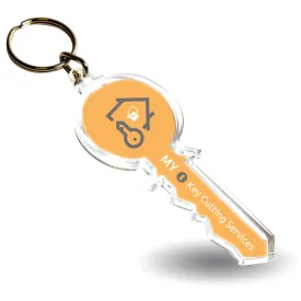 S-Key Shaped Blank Plastic Photo Insert Keyring - 79 x 32mm - Pack of 50