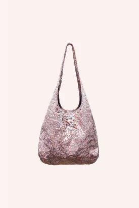 Swirling Embroidery Hobo Bag