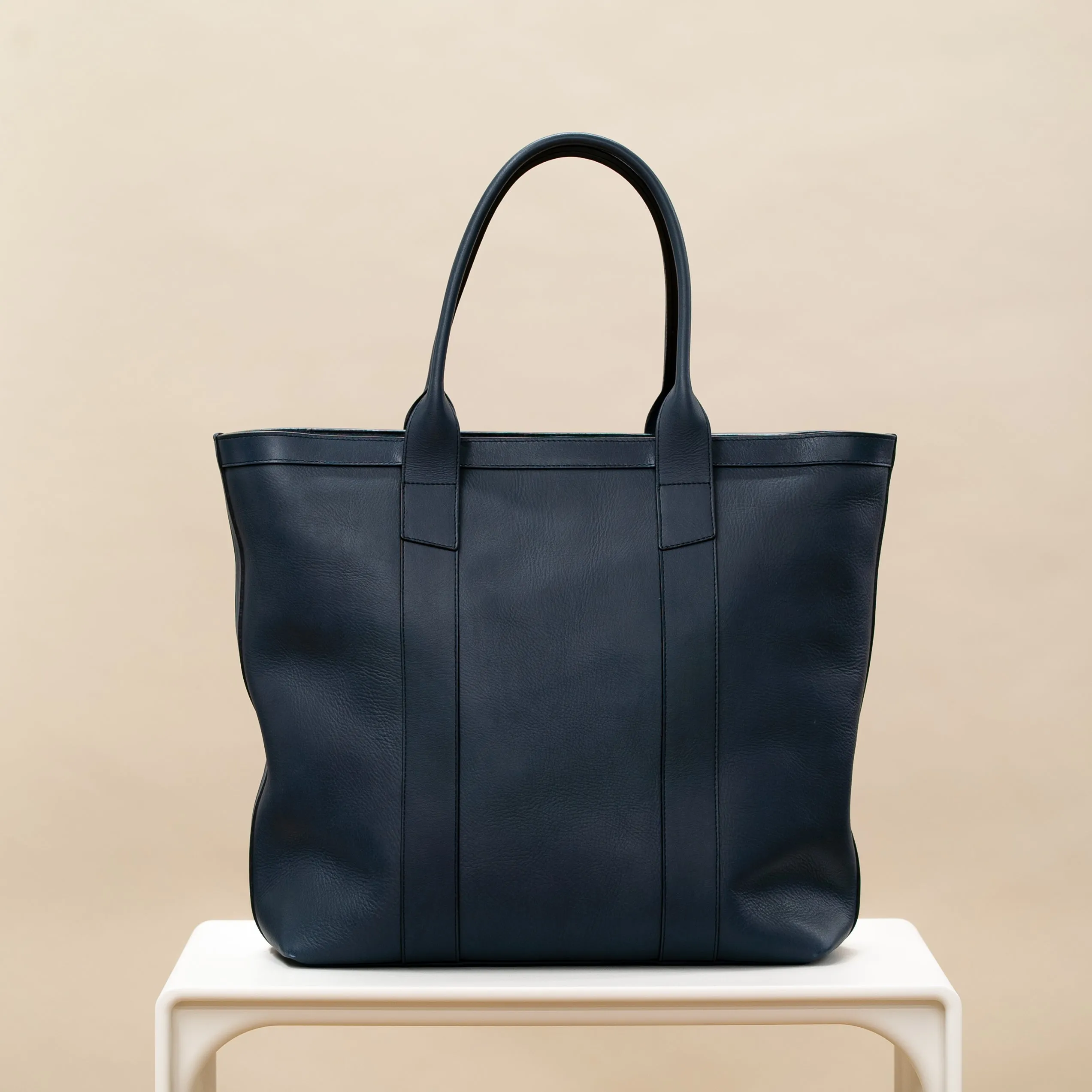 Tall Tote - Tumbled Leather