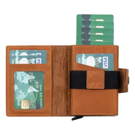 Wade Detachable Mini Wallet with RFID, Golden Brown